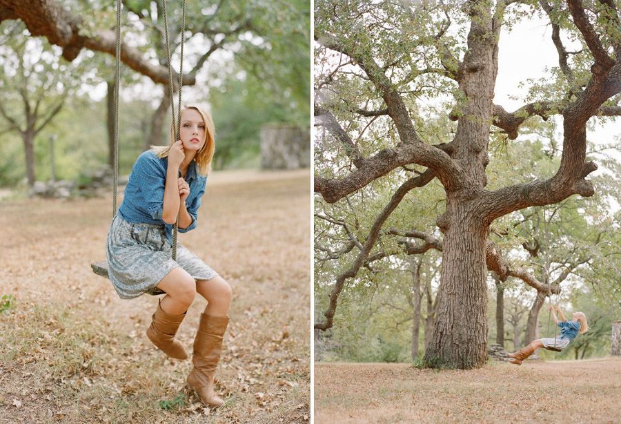 Outdoor senior session in Dallas with natural light.