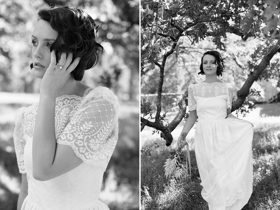 Jenny McCann captures classic black and white outdoor bridals.