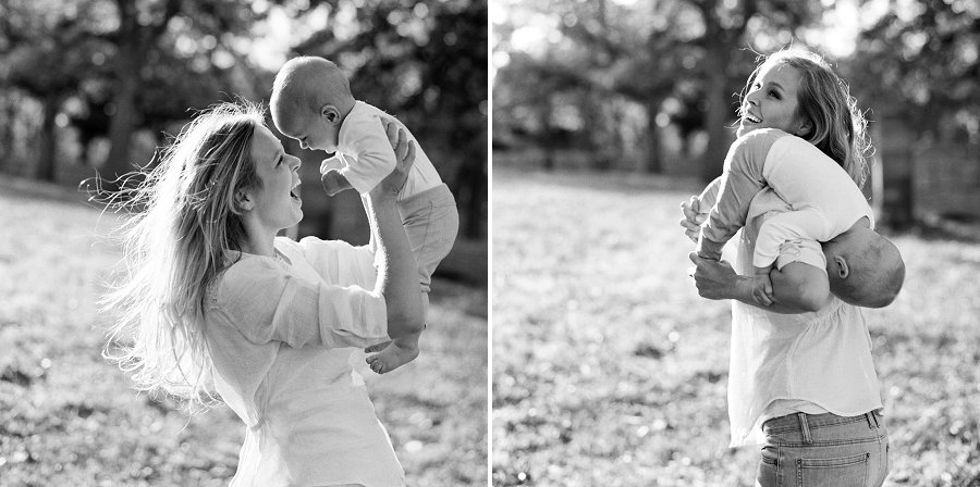 Family baby session on film in Dallas, TX.