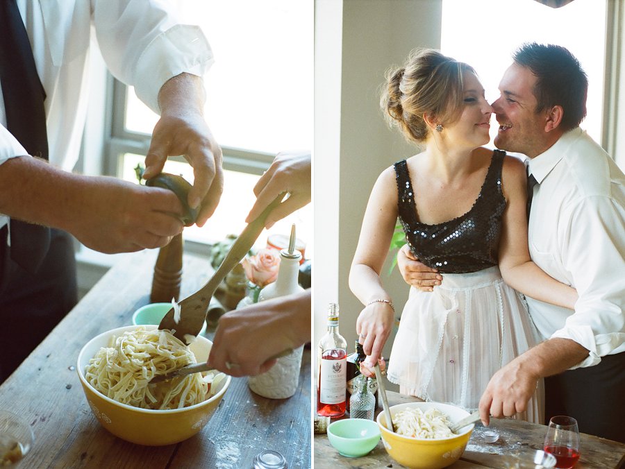 At Home Cooking Engagement Session by Jenny McCann.