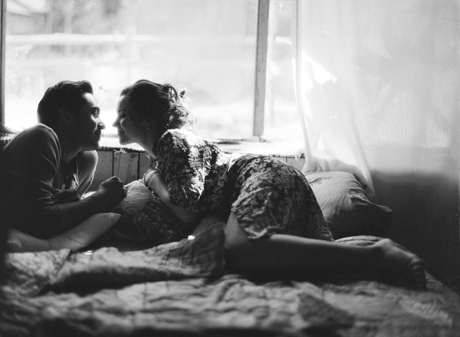 Intimate couple session by Jenny McCann on ilford 3200 film.