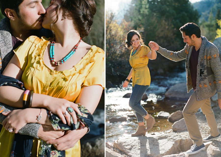 Colorado photographer Jenny McCann captures outdoor engagement session.