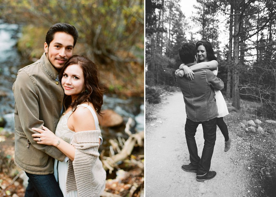 Engagement session in rockies by Jenny McCann.