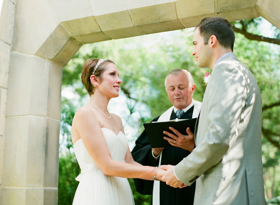Small wedding at the Dallas Arboretum.