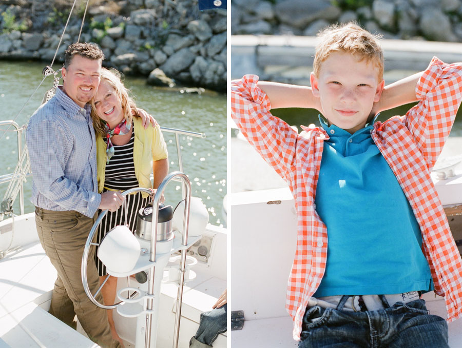 Rockwall family photographed at sailing marina.