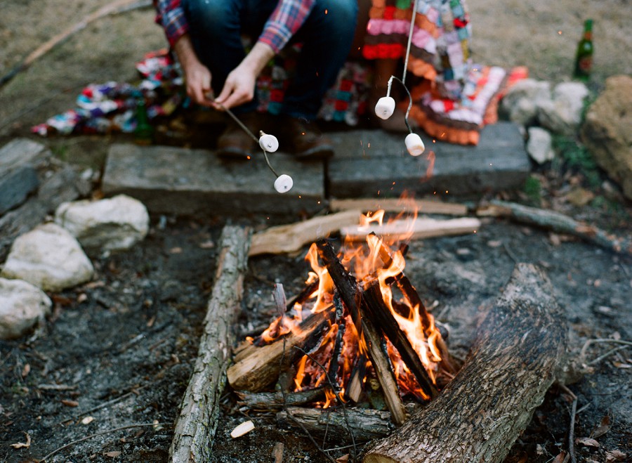 Camping theme engagement session by Dallas photographer, Jenny McCann.